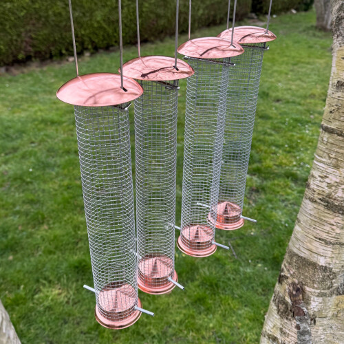 Selections Large Copper Style Hanging Bird Nut Feeder (Set of 4) 1