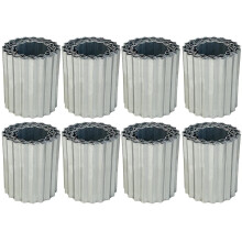 Set of 8 Galvanised Steel Lawn Edging Rolls (16.5cm x 5m)
