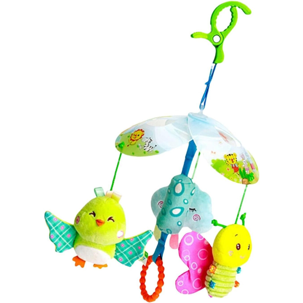 Baby Stroller Toys,Funny Car Seat Baby Doll Toddler Crib Rattle | Stuffed Cute Stroller Activity Toy for Children Boys Girls