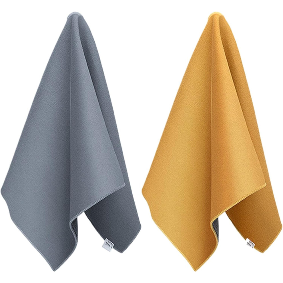 (2pc) Shammy Cloth, Cleaning Shammy Cloth, Ultra-Absorbent Mir-Acle Cleaning Shammy, Multi-Purpose Super Absorbent Kitchen Chamois Towel, Soft Shammy
