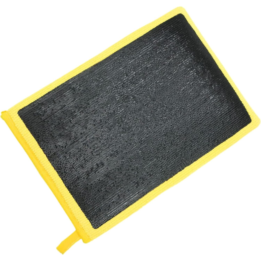 (Yellow) Clay Bar Mitt,Reusable Clay Bar Glove - Portable Cleaning Tool, Professional Vehicle Detailing Supplies For Daily Maintenance Yellow