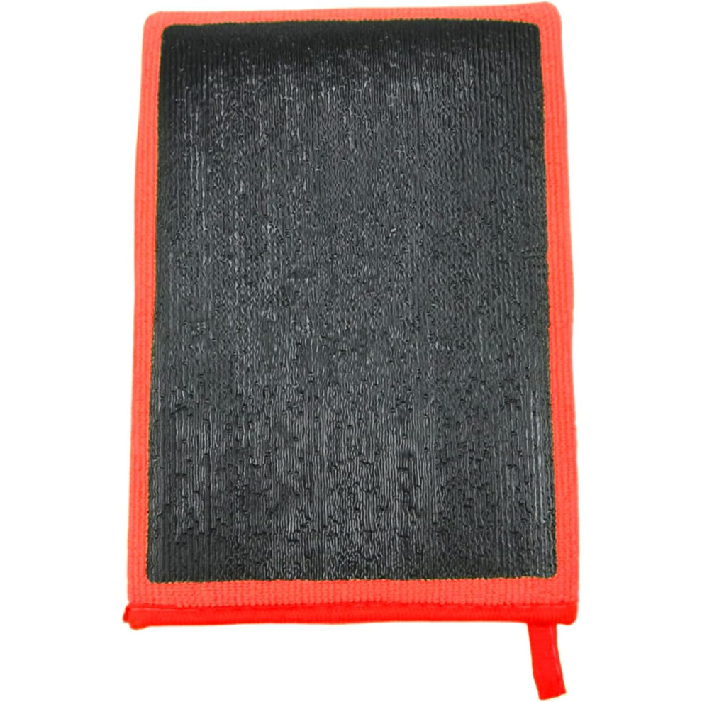 (Red) Clay Bar Mitt,Reusable Clay Bar Glove - Portable Cleaning Tool, Professional Vehicle Detailing Supplies For Daily Maintenance Red