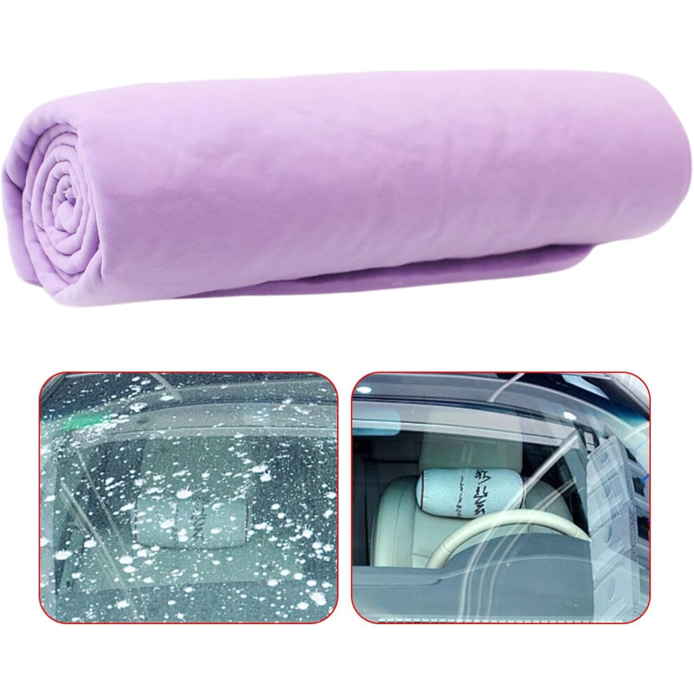 (Purple) Drying Car Towels - Reusable Drying Towel Strong Water Absorption - 26X17 Inches Car Seat Cleaner Rags, Large Car Rags For Rvs, Trucks, Suvs Purple