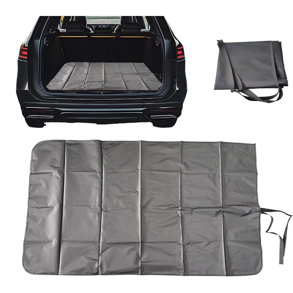 (120×70cm) Car Trunk Pet Mat | Foldable Car Boot Liner Protector | Water Resistant Dog Rear Space Liner Tail Space Cover Area For Camping Gear
