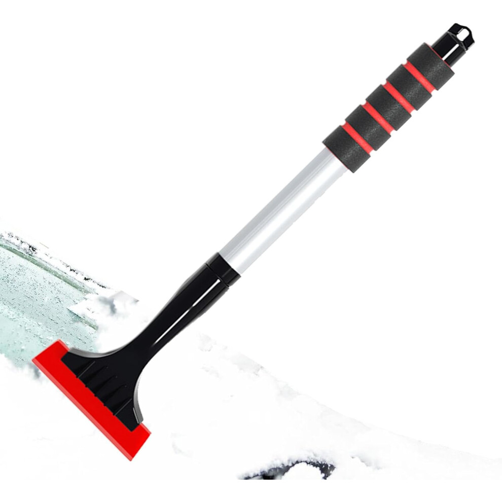 (Not Scalable) Ice Scraper,Telescopic Snow Scrapers with Foam Grip | Windshield Ice Scraper, Snow Removal Squeegee for Automotive, Winter Window Snow