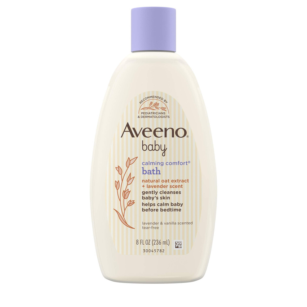 Aveeno Baby Calming Comfort Baby Bath, Lavender and Vanilla, 8 Oz.