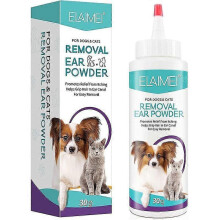 Minglan Dog Ear Infections Treatment - Painless Dog Ear Powder for Hair Removal, Treats Infected Ears Inflammation Itchiness, Infections Prone Ears, 3