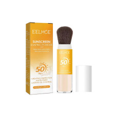 Minglan Mineral Sunscreen Setting Powder, SPF 50, Translucent, Mineral Brush Powder, Oil Control Natural Matte Finish
