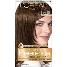 L'Oreal Paris Superior Preference Fade-Defying + Shine Permanent H?rfarve 5G Medium Gyldenbrun Pakke med 1 h?rfarve