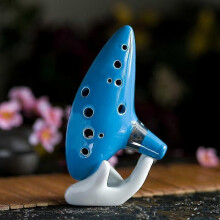 (Blue) Ocarina Ceramic Alto Legend Zelda Flute Instrument
