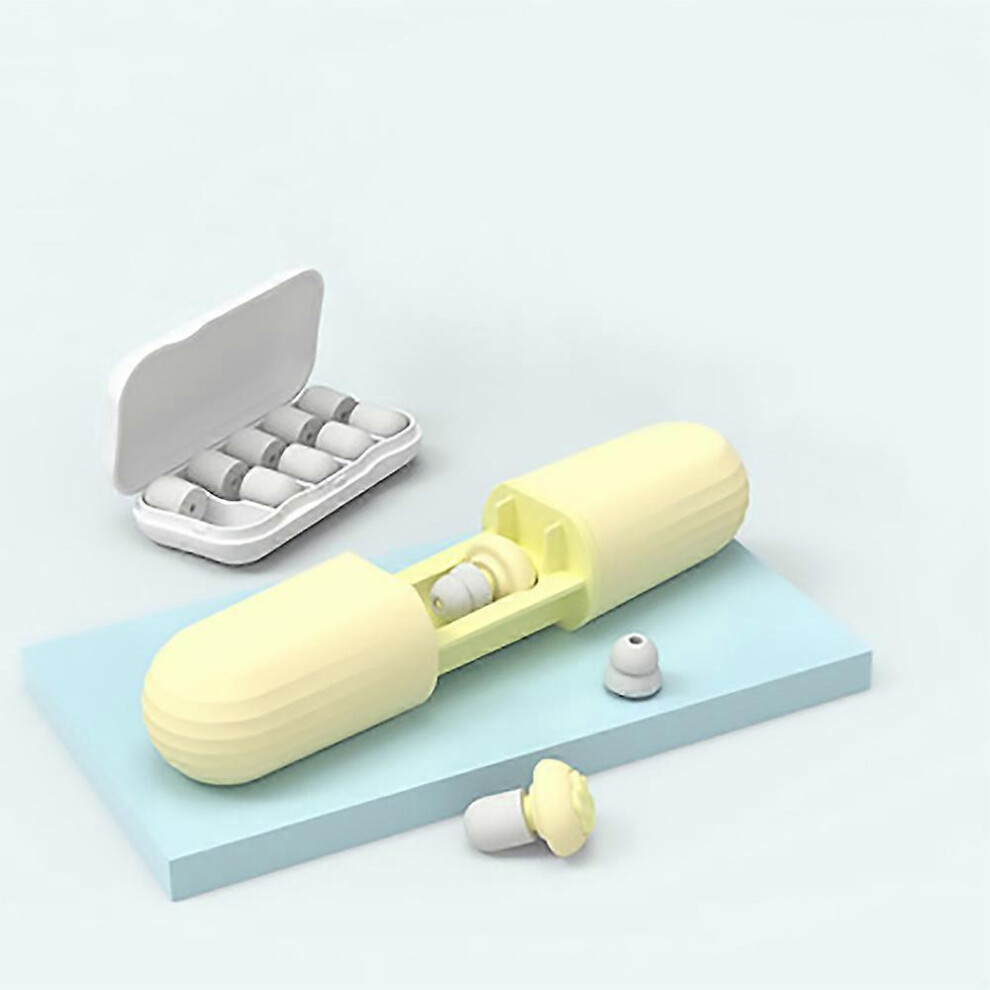 Yellow (Yellow) Silicone Earplug Noise Reduction Anti Snoring Soundproof Tapones Oido Sleep Earplugs Sort Memory Foam Sound Insulation Dream Nap
