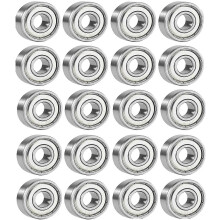 Skateboard Bearing Bearings 608ZZ 20pcs Balls Bearings Steel Bearing Skateboard Radial Ball Bearing Ball Bearings