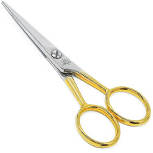 Camila Solingen CS45 4.5-inch Hair Scissors - Razor Edge, Stainless Steel, Hypoallergenic Gold-Plated Barber Shears