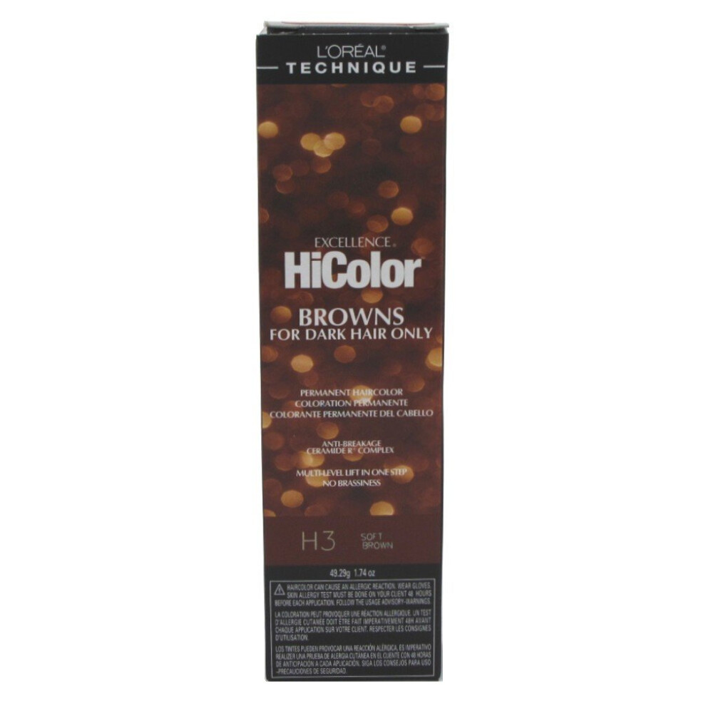 L Real Techniek Brown Loreal Excellence Hicolor H03 Tube Soft 1.74 Ounce (51Ml) (2 Pack)