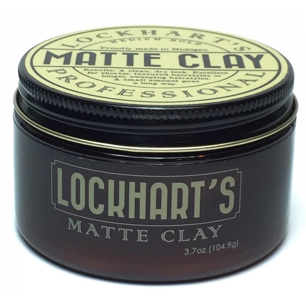 Lockhart's Professional Matte Clay  Medium/Firm Hold  Matte Shine (3.4oz.)