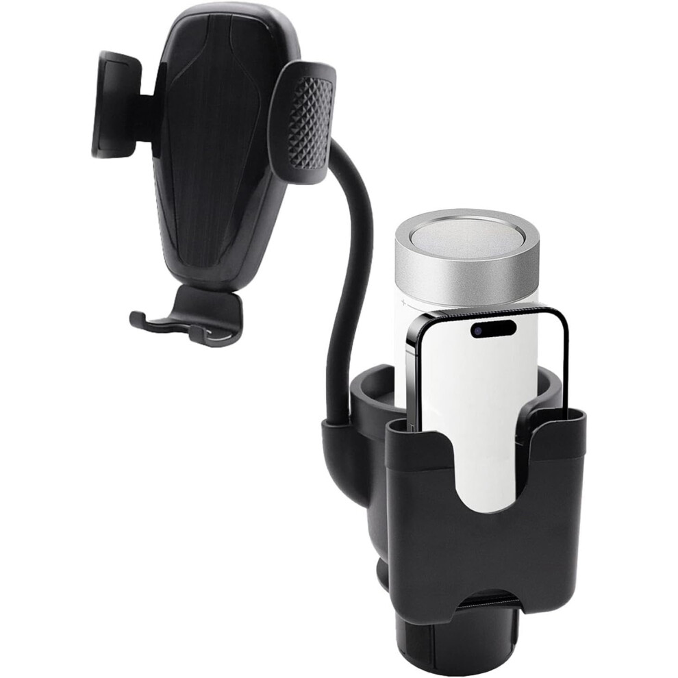 (B) Cup Phone Holder For Car,Car Cell Phone Holder - Cell Phone Holder, 360 Rotation Auto Cup Holder Extender, Car Cup Holder Phone, Cup Holder Expand