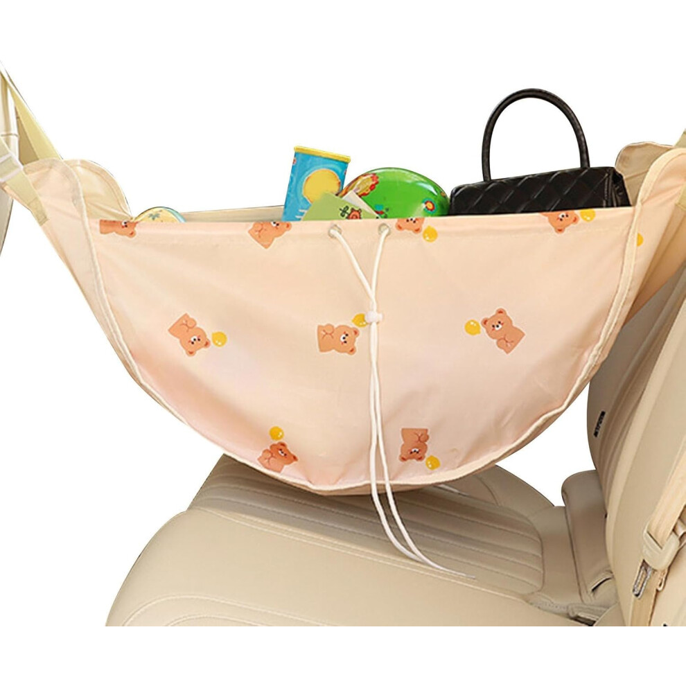 (Balloon Bear) Car Storage Hammock | Car Seat Back Organizer | Large Capacity Hammock Organizer, Folding Reusable Shopping Bags Barrier Of Backseat Pe