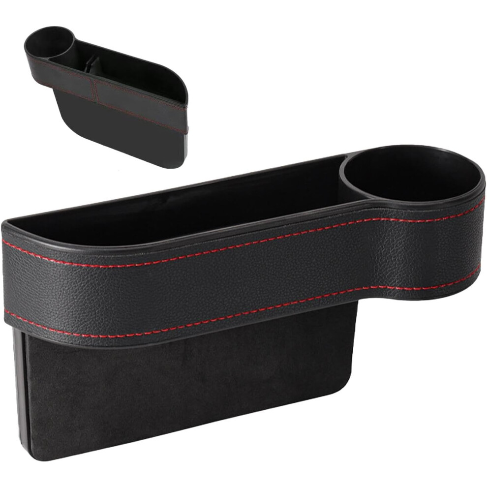 (Passenger Seat) Car Seat Gaps Filler Organizer,Multipurpose Car Storage Organizer Car Gaps Filler with Cup Holder - Car Seat Side Organizer Seats Con
