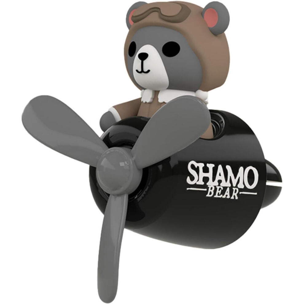 (Bear) Pilot Car Air Outlet Fragrance Diffuser,Cute Animal Pilot Car Diffuser Vent Clip | Car Perfume with 2 Aromatherapy Tablets, Car Interior Decora