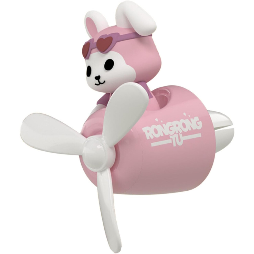 (rabbit) Pilot Car Air Outlet Fragrance Diffuser,Cute Animal Pilot Car Diffuser Vent Clip | Car Perfume with 2 Aromatherapy Tablets, Car Interior Deco