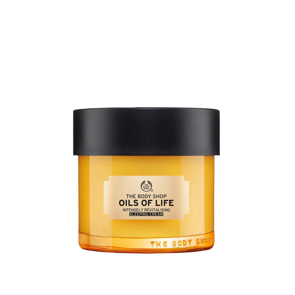 The Body Shop Oils Of Life Intensely Revitalising Sleeping cream  100% Vegan Night cream  27 Oz