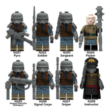 8Pcs Warhammer Death Korps of Krieg Minifigures Block Toys