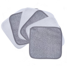 Polyte Premium hypoallergen mikrofiber makeupfjerner og ansigtsrenseklud 8 x 8 i 6 Pack (gr? hvid)