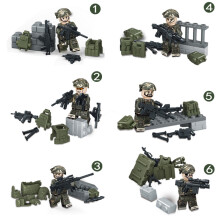 Mini figure Military Army Soldier Gun Weapons War Building Blocks