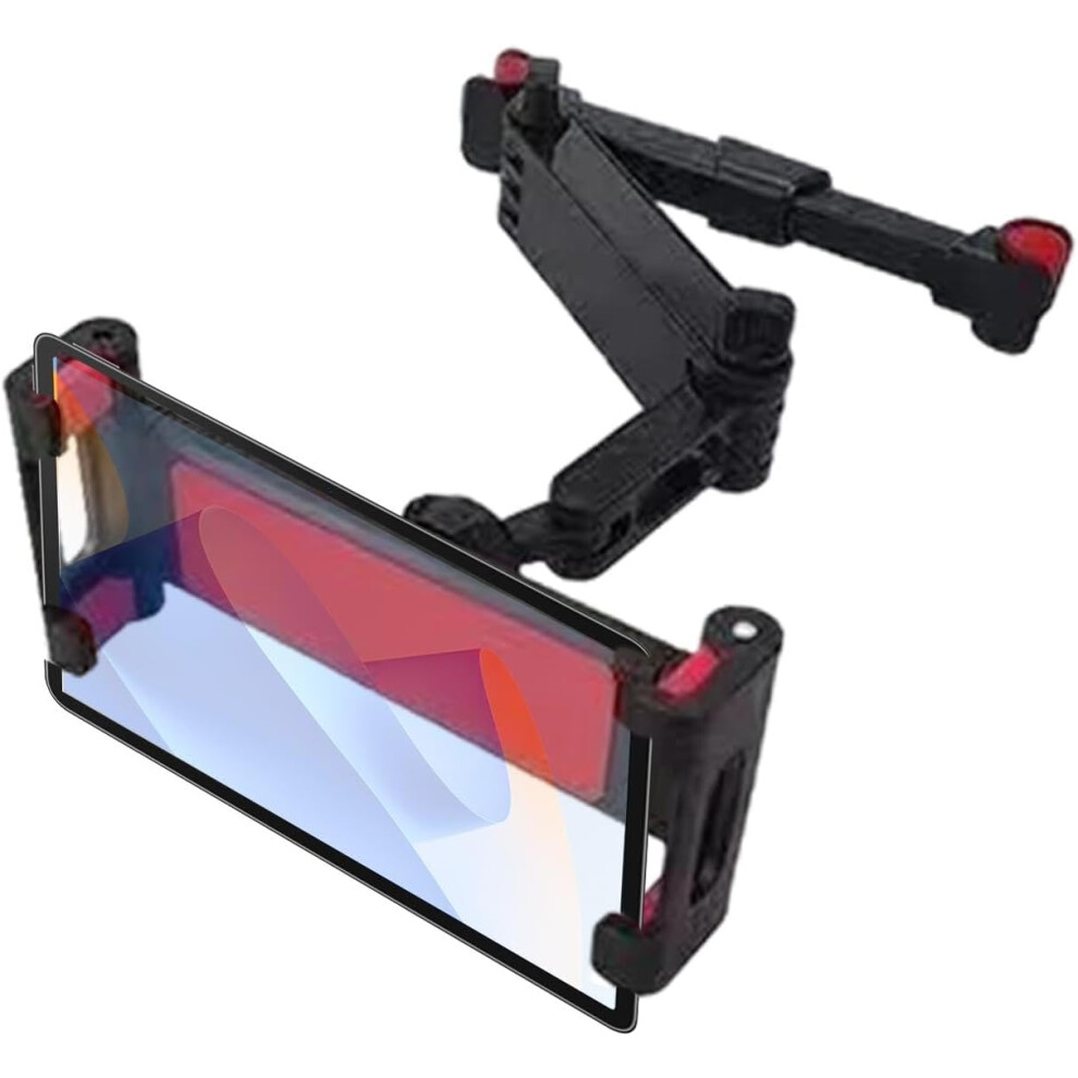 (Black) Car Headrest Tablet Holder | Flexible Tablet Mount Tablet Holder - Stable Tablet Car Mount For Backseat Entertainment Black
