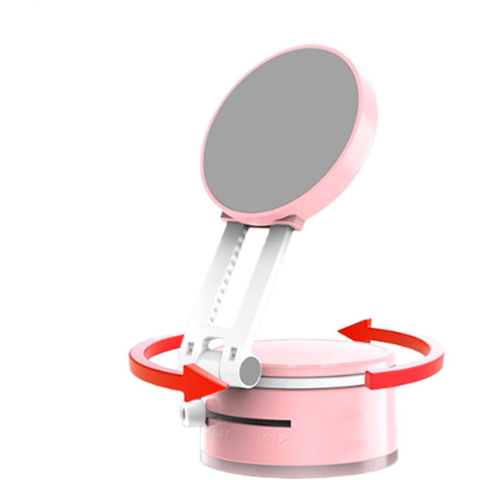 (Pink) Suction Magnetic Phone Holder For Car - Multifunctional Cellphone Magnetic Foldable Holder | Mobile Phone Suction Cup Support, Car Interior Pink