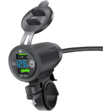 (Blu-ray) Motorcycle USB Charger - Motorcycle Phone Charger Powersports Battery Chargers,USB Charger for Boats Ships Motorcycles Atvs