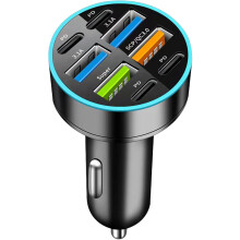 (4PD 4USB) Charging Port for Car - 66W Portable USB Charger Car Adapter | Car Phone Charger, Car Charger Block, Multifunctional Phone Fast Charger for Phones