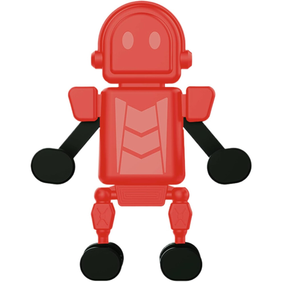 (Red) Phone Holder For Car Vent | Cell Phone Stand Cradle | Robot Shape Cellphone Holder For Vehicle Truck, Auto Smartphone Cradle Red