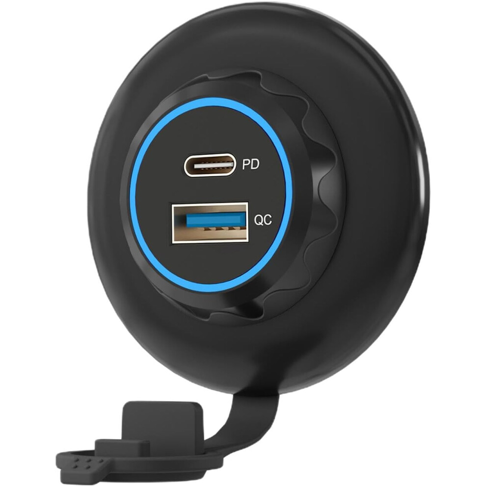 (QC3.0 PD) Fast Car Charger - Port USB Outlet Quick Charge 3.0 Port - 30W Car Quicker Charger Socket Fast Charging Phone Charger USB Charger Car Socket