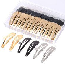 60 Pcs Clips de Cabelo com Caixa, 5 cm Clips Metálicos sem Escorregar para Estilo