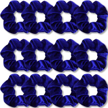 Ivarysss Royal Blue Scrunchies Premium Velvet Hair Soft Hair Couleurs Solid Couleurs epaisses Bands elastiques Accessoires de cheveux pour femmes