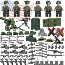 Mini figure Military Army Soldier Gun Weapons War Building Blocks