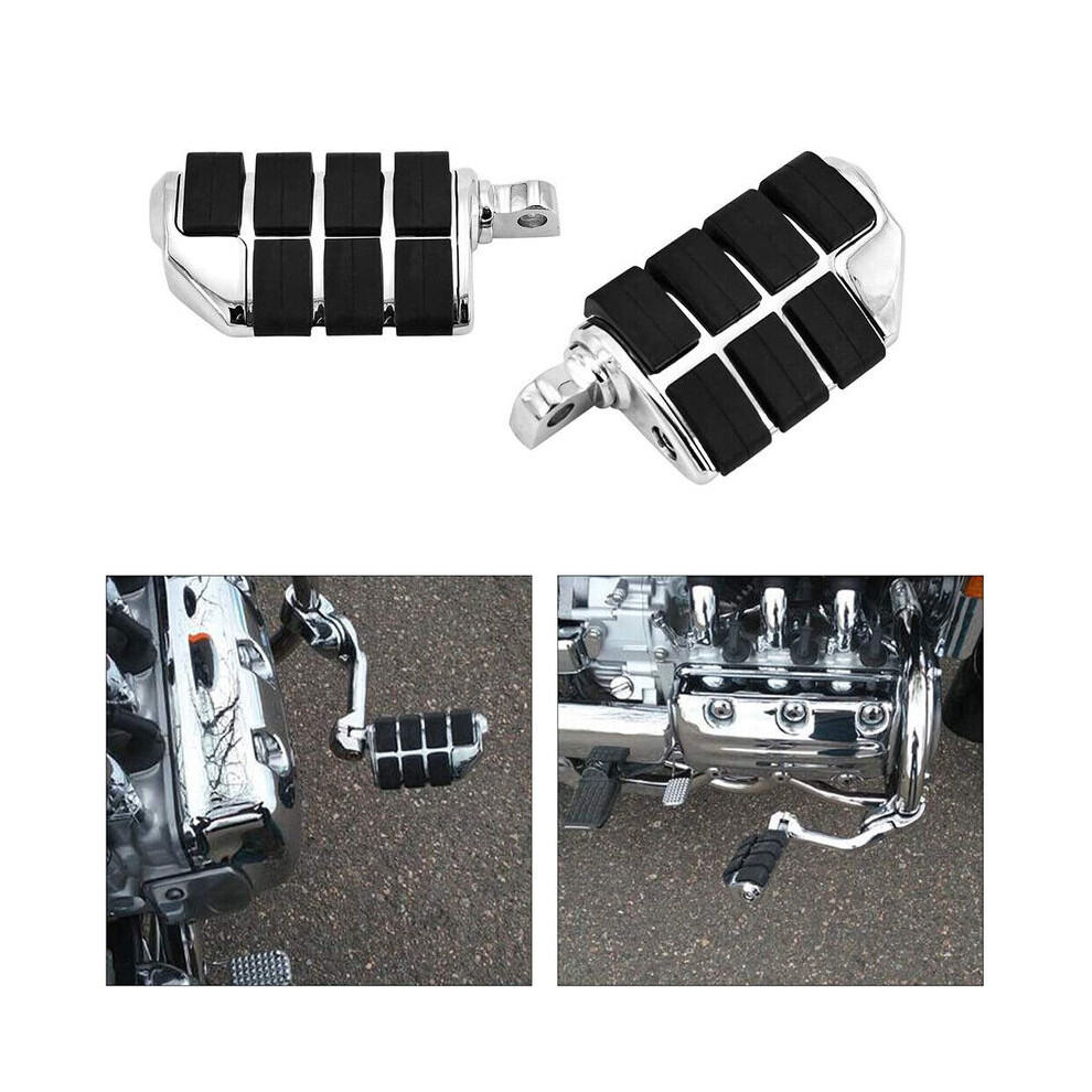 (Pedale Cromato) Pedane Moto Regolabili Da 1-1/4 "32Mm Pedane Moto Regolabili Per Harley Electra Glide