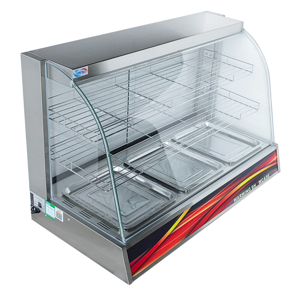 Hot Food Warmer Display Cabinet Countertop Showcase Warming Unit