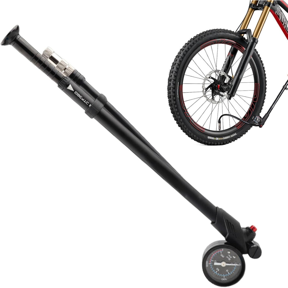 (Black) Bikes Air Pump | Air Pump Inflator for Mountain Bikes,Tire Pump, Floor Bikes Pump Lightweight, Tire Pump with Pressure Gauge, Bikes Accessories