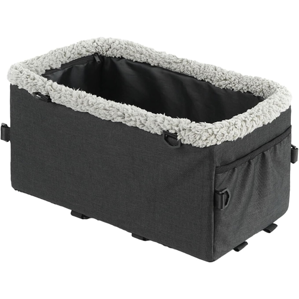 Dog Car Seat - Portable Middle Console Dog Booster Car Seat - Automotive Center Console Booster with Adjustable Straps for Cat Truck Vehicle Outdoor P