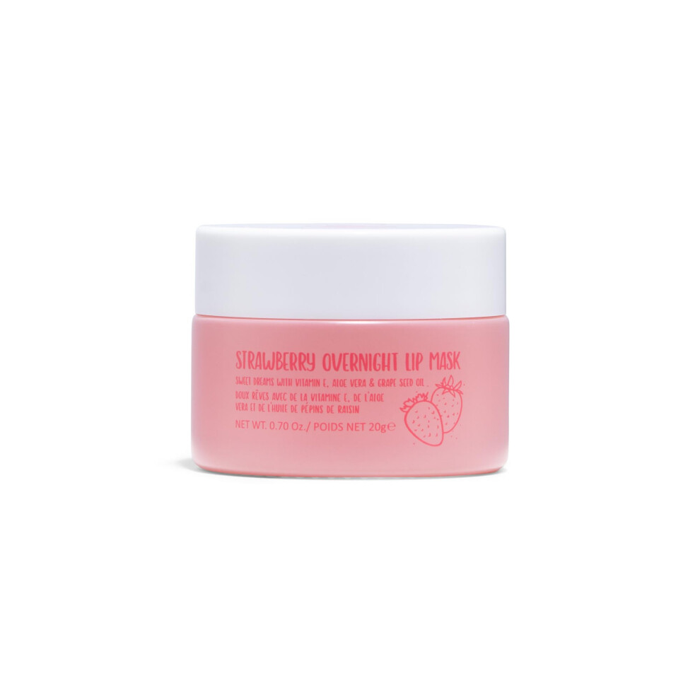 W7 Super Sweet Dreams Strawberry Lip Mask - Vitamin E  Aloe Vera and Grape Seed Oil - For Hydrated  Full Looking & Irresistible Lips - 0.67 Fl Oz