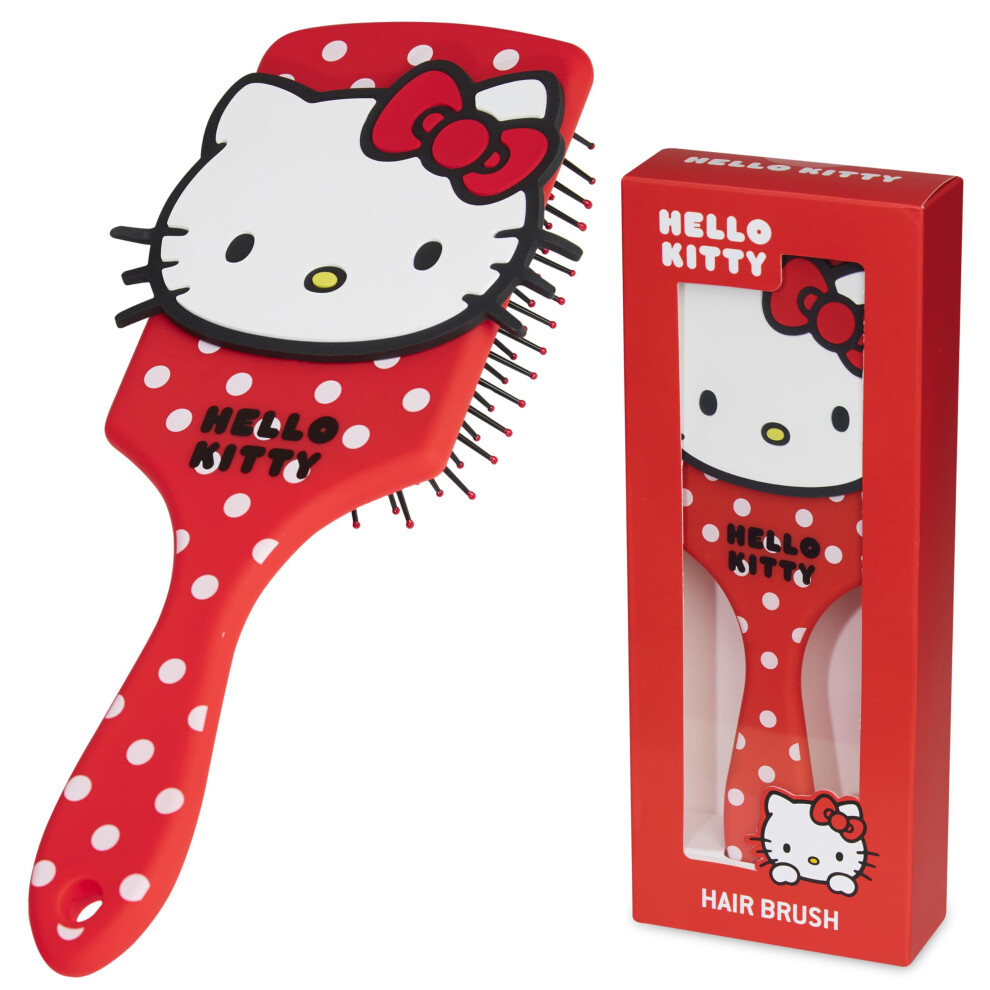 Hello Kitty Detangle Hair Brush for Women  Teenagers  and Girls  Kawaii Hair Accessories - Cute Gifts for Her (Hello Kitty Brush & Accessories)