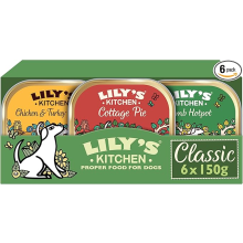 Lily's Kitchen Natural Adult Dog Food Wet Trays - Classic Dinners Multipack - Chicken, Lamb & Beef - Complete Meal Reci