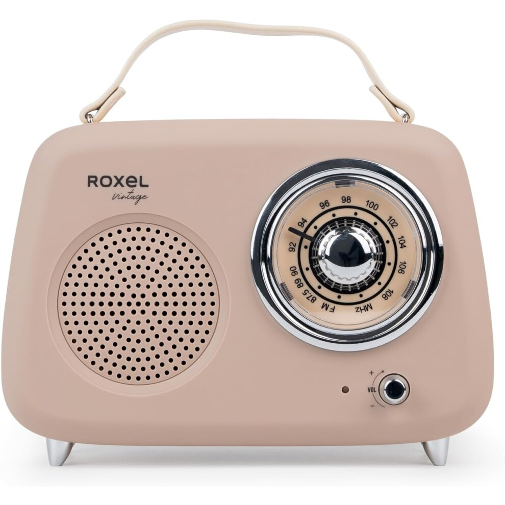 Roxel (Cream) Fm Radio Party Wireless Speaker - Mp3, Bt, Aux Cream
