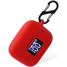 Geiomoo siliconen hoes voor TOZO Tonal Fits (T21) beschermhoes met karabijnhaak (rood)