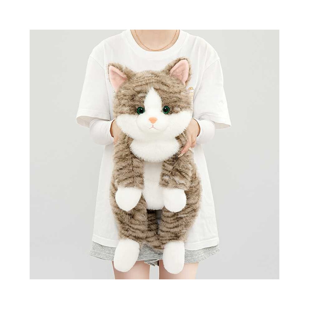 (Gray, 65cm) Cat Plush Toy Cartoon Stuffed Animal Doll Cute Kids Birthday Gift Decoration