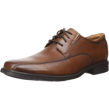 Clarks Men's Tilden Walk Tan Leather Oxford Dark Tan Leather 9 M US