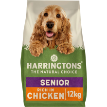 Harringtons Senior Complete Dry Dog Food Chicken & Rice 12kg - Made with All Natural Ingredients