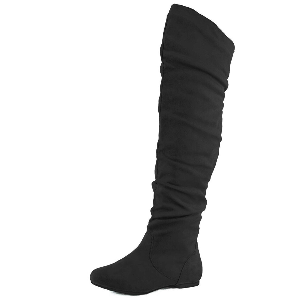 Bottes hautes et souples Nature Breeze Vickie Hi pour femme, daim noir, pointure 42